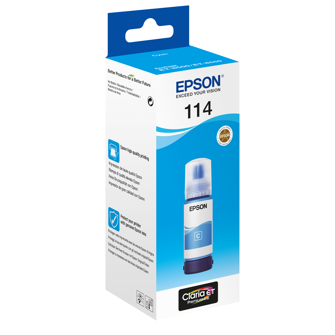 Epson 114 EcoTank blækflaske cyan