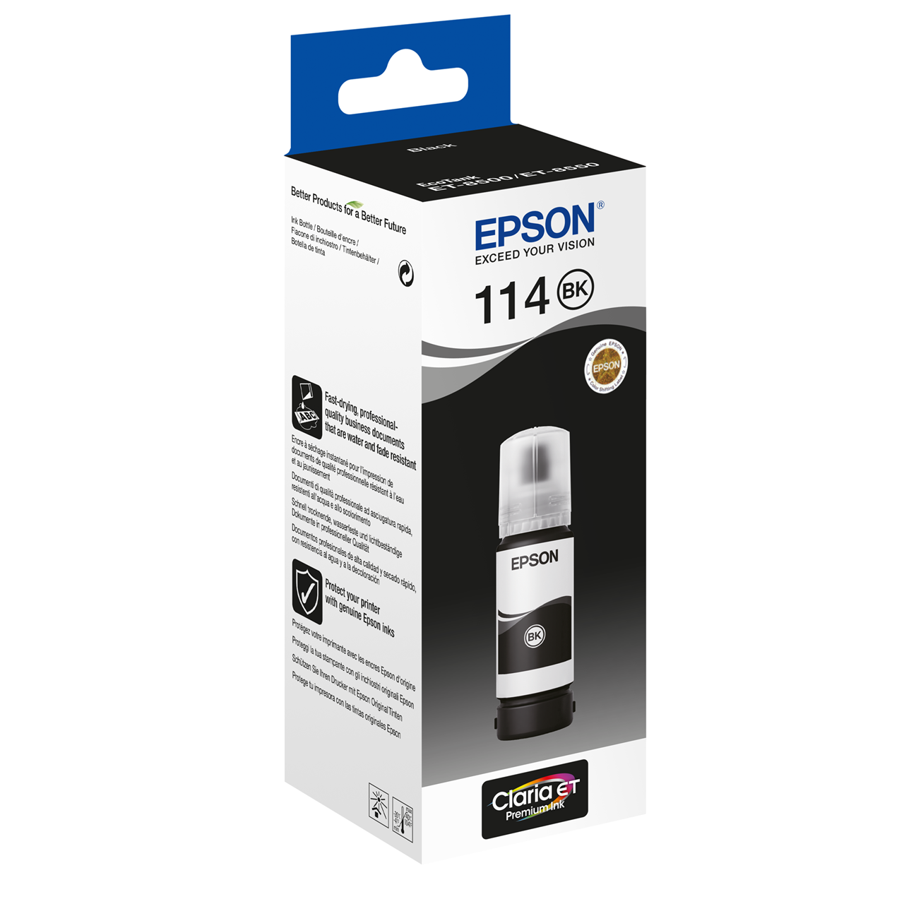 Epson 114 EcoTank blækflaske pigment sort