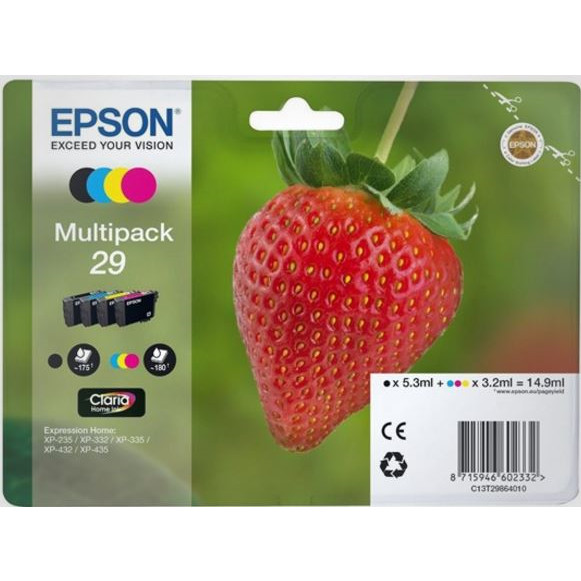 Epson 29, Blækpatron, Sort & Farve, Sampak
