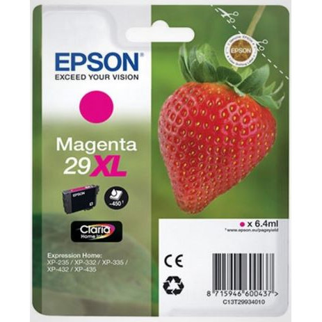 Epson 29 XL, Blækpatron, Magenta, 6,4 ml