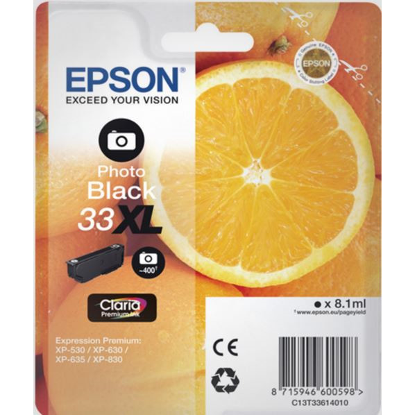 Epson 33XL Photo Sort Claria Premium Ink