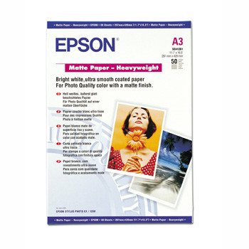Foto papir Epson A3 167 gram mat heavyweight - 50 ark