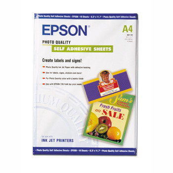 Fotopapir Epson - A4 167 gram selvklæbende sider 10 ark