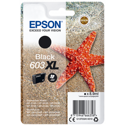 Epson T03U 603XL, Blækpatron, Sort