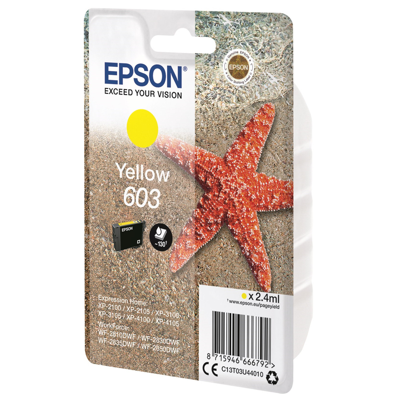Epson T03U 603, Blækpatron, Gul