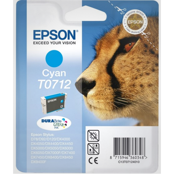 Epson T0712 Cyan Ink Cartridge 5.5 ml