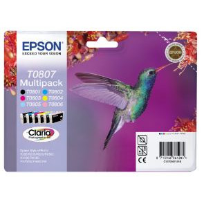 Epson T0807 Claria Multipack(T0801,T0802,T0803,T0804,T0805,T0806)