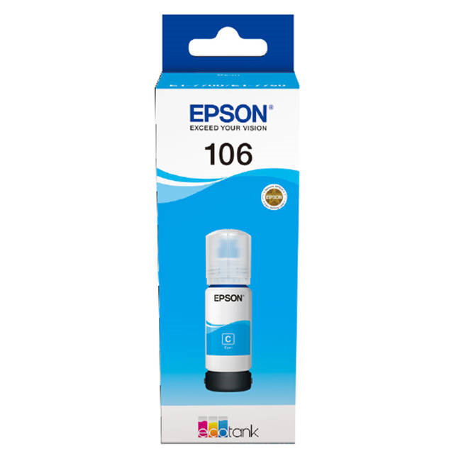 Epson T106 EcoTank blækflaske cyan