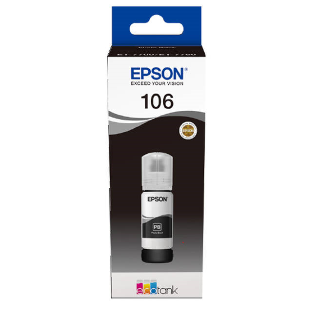 Epson T106 EcoTank blækflaske fotosort