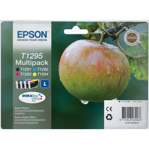 Epson T1295 blækpatron multipak - Sort & farver