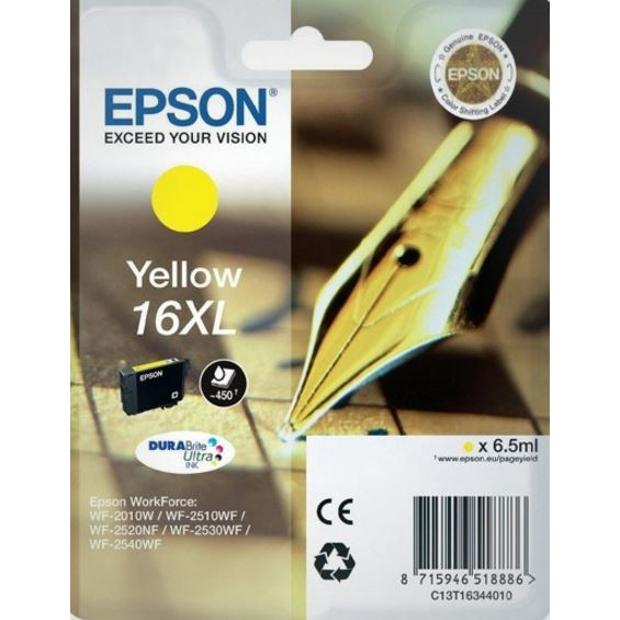 Epson T1634 Yellow Ink Cartridge XL