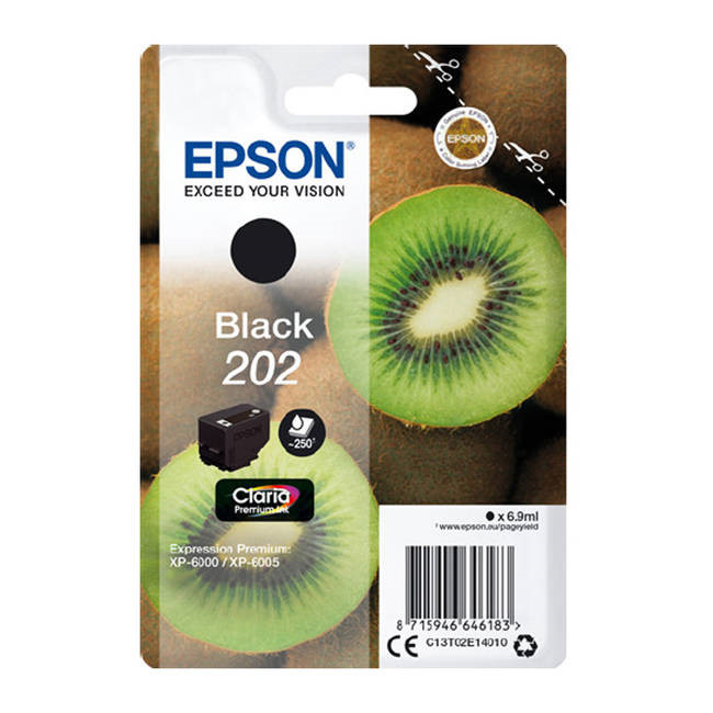 Epson T202, Blækpatron, Sort, 3,5 ml