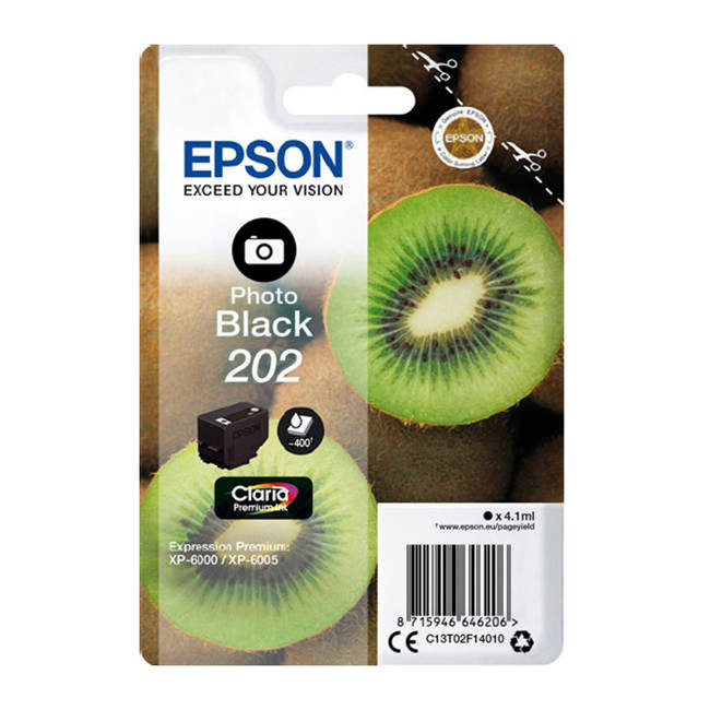 Epson T202, Blækpatron, Sort, 4,7 ml