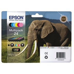 Epson T2428, Blækpatroner, 6 Farver, Sampak