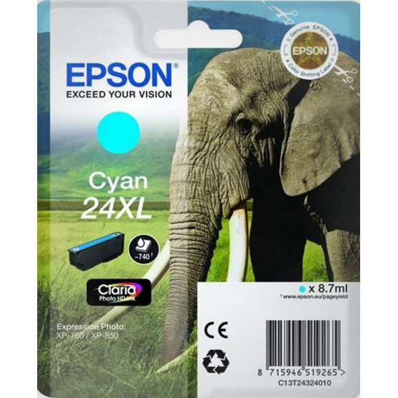 Epson T2432 Cyan Ink Cartridge 24XL