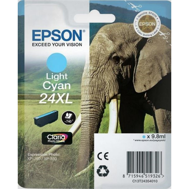 Epson T2435 Light Cyan Ink Cartridge 24XL