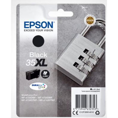 Blækpatron - Epson T3591 XL - Sort - Ca. 2.600 sider