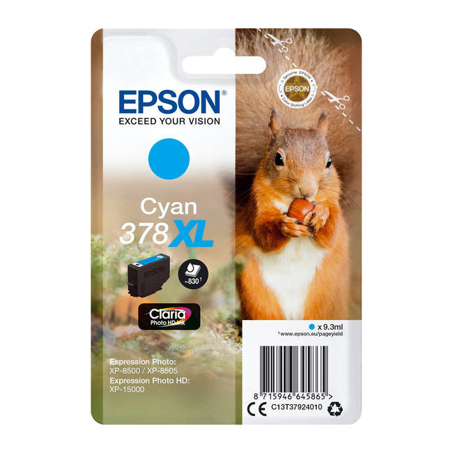 Epson T3788 blækpatron cyan XL