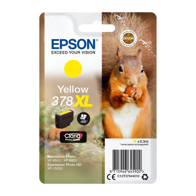 Epson T3788 blækpatron gul XL