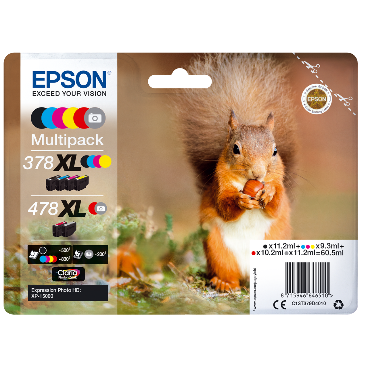 Epson T478 - Blækpatroner - 6 Farver - XL - Sampak