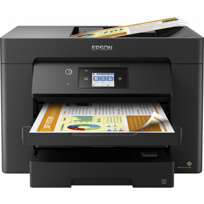 Multifunktionsprinter - Epson WorkForce WF-7830DTWF - A3 - Sort/hvid & farve