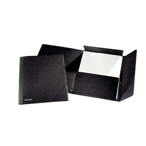 25 stk. Esselte 3-flap Folder w/elastic A4 black