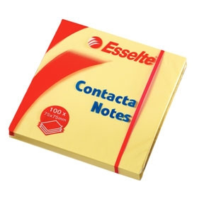 12 stk. Esselte Contacta Notes 75x75 yellow