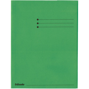 25 stk. Esselte Folder 3-flap Rainbow Card A4 green