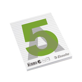 10 stk. Notesblok - Esselte A5 Linjeret 100 ark - 60 g
