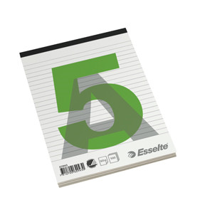 10 stk. Notesblok A5 Esselte limet 60g/100 linjeret