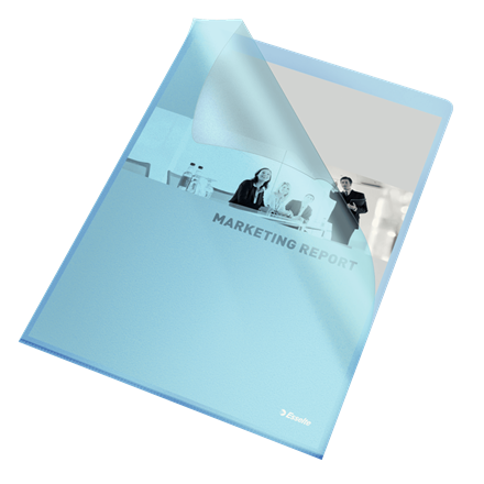Omslag - Esselte Folder Standard - A4 - Blå - 105 my - 100 stk