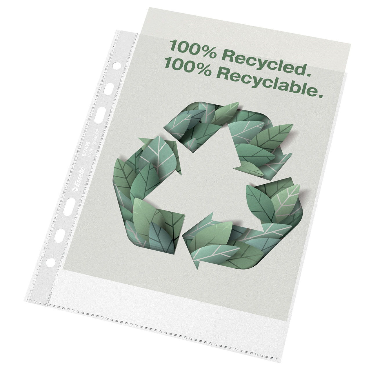 Plastlommer A5 Esselte recycled 70my PP præg (100)