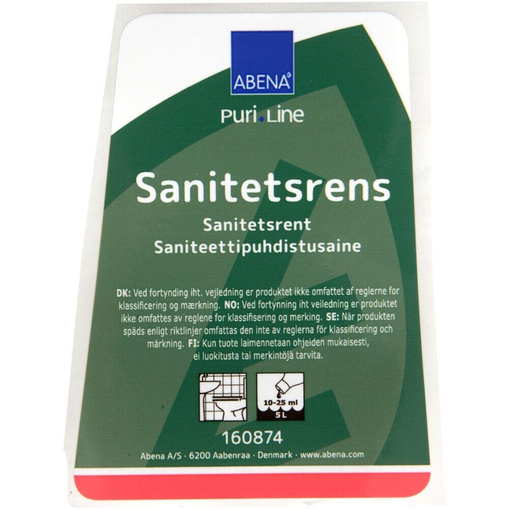 Etiket - Abena Puri-Line til Sanitetsrengøring - Sur/Kalkhæmmende - Selvklæbende