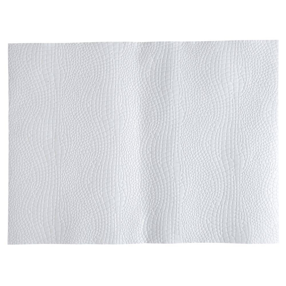 Fadpapir, hvid, rektangulær, præget, papir, 38 x 28 cm - 2000 stk