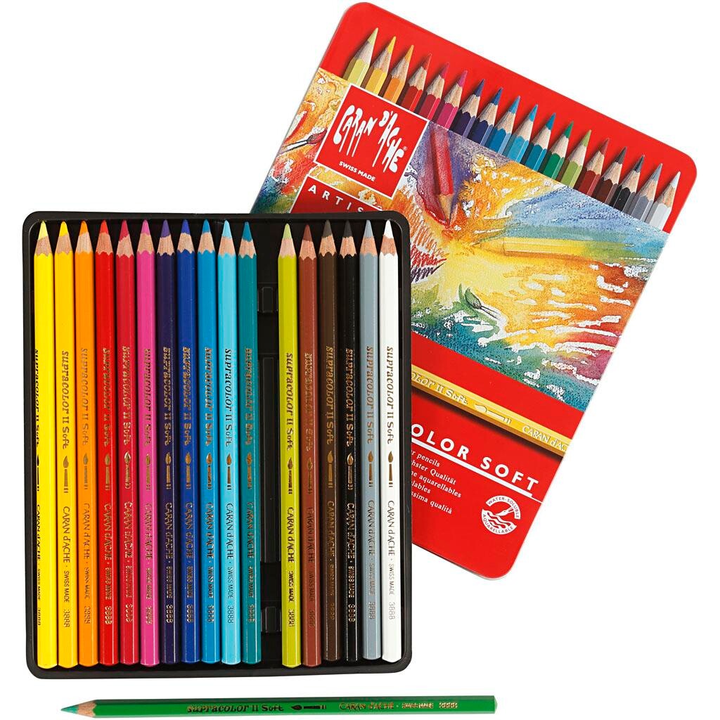 Farveblyanter Caran D Ache - Supracolor soft - 18 stk