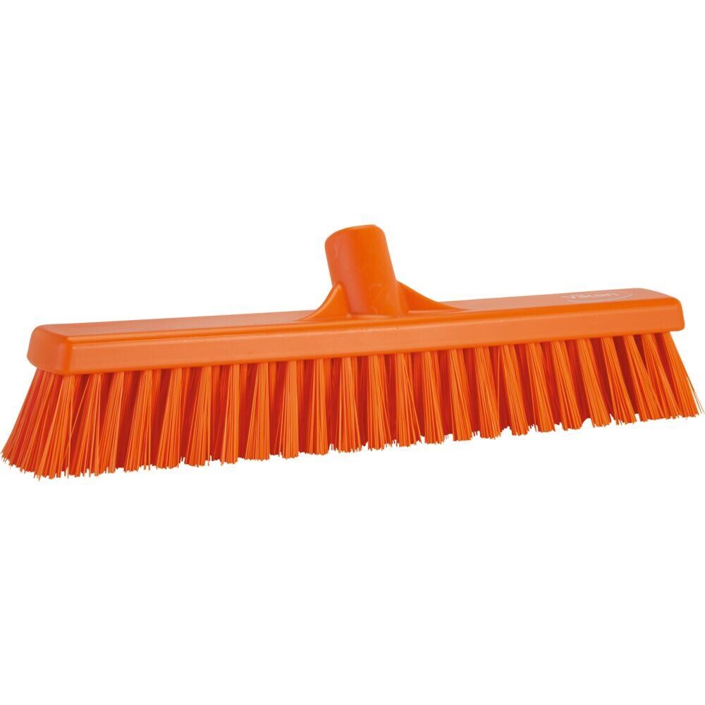 Feje kost Vikan Hygiejne, 2-faset kraftig, med gevind, orange, 40 cm