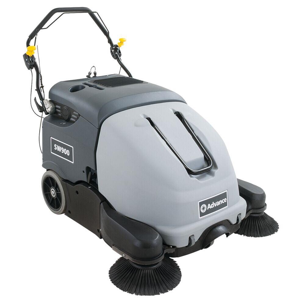 Feje-/sugemaskine, Nilfisk SW900, walk-behind, 105A gel batteri, 60 l smudsbeholder