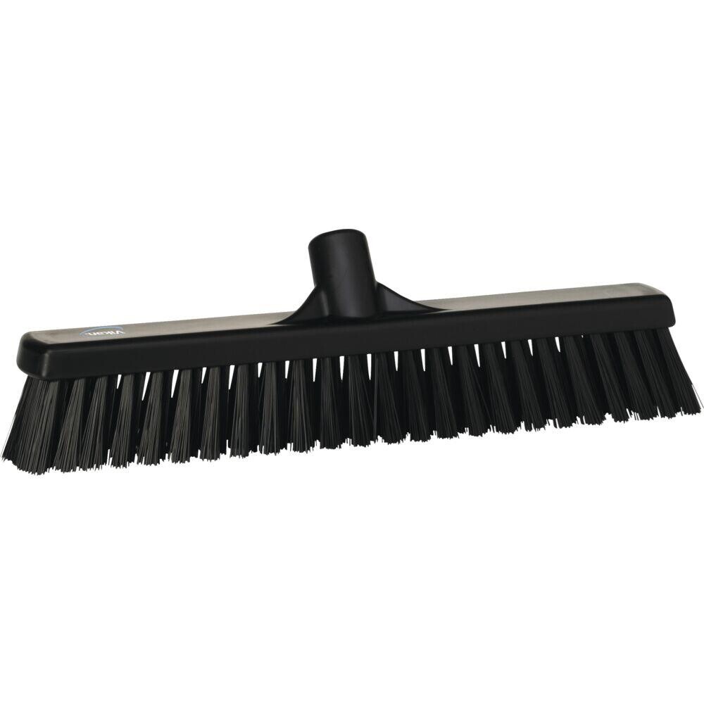 Fejekost, Vikan, sort, polyester/PP/rustfrit stål, 41 cm, blød/stiv