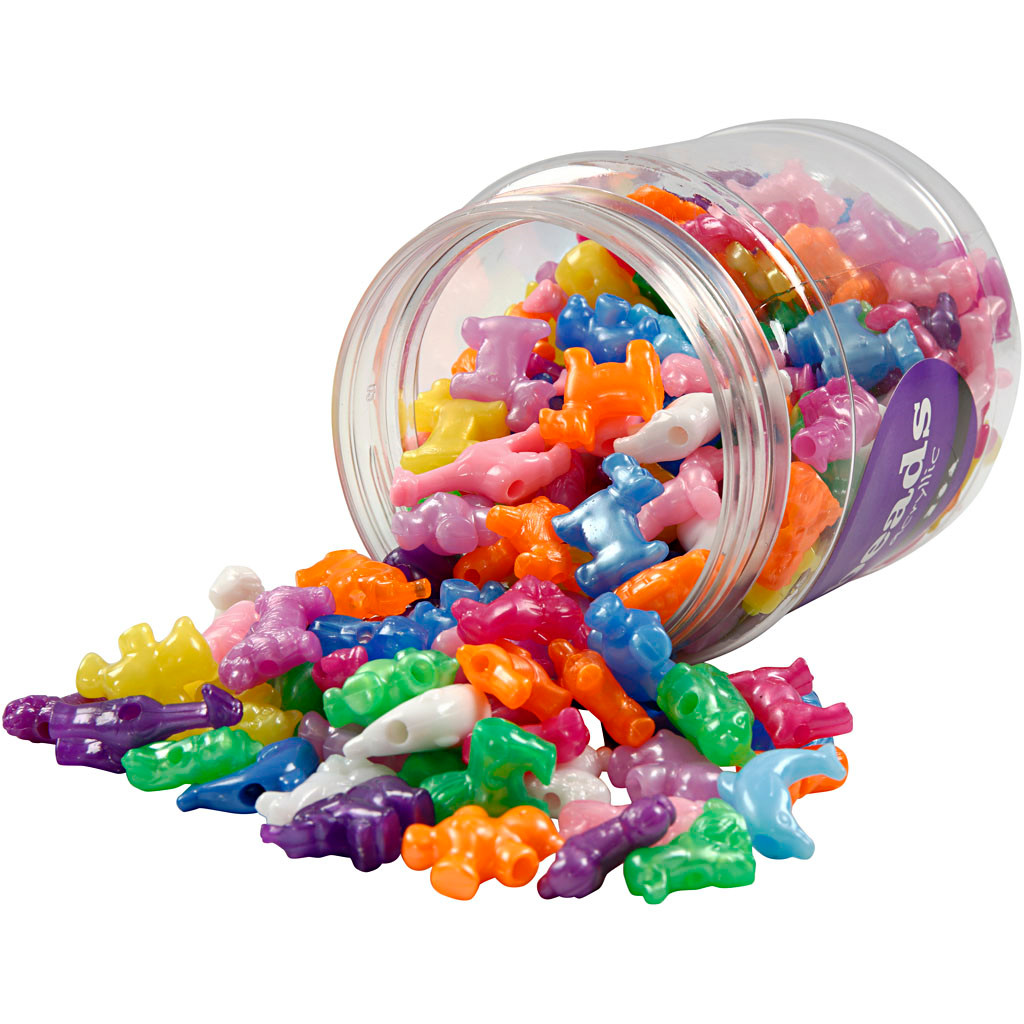 Figurmix, str. 25 mm, hulstr. 4 mm, ass. farver, dyr, 700ml, 350 g