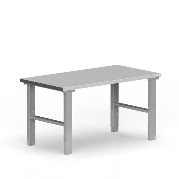 Filebænk - 1500 x 800 mm - Stål bordplade - Højdejusterbar