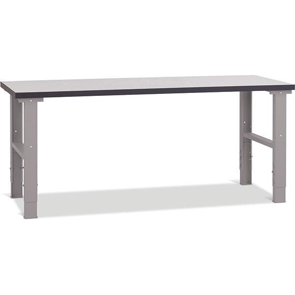 Filebænk - 2000x800 mm - HPL bordplade - Grå - Højdejusterbar