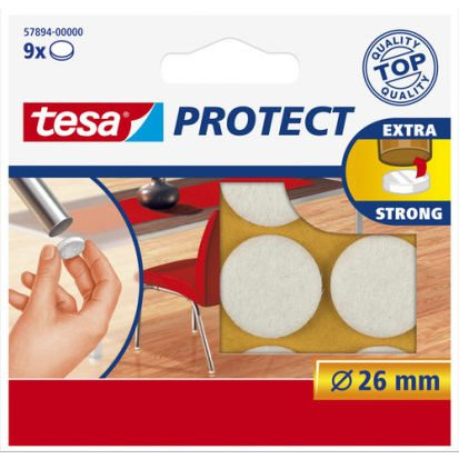 Filtpuder tesa hvide - Ø 26 mm - 9 stk. filtpuder i en pakke