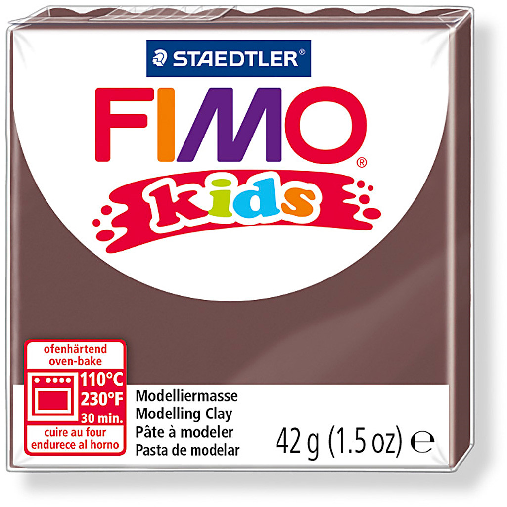 Fimo Ler Kids brun - 42 gram