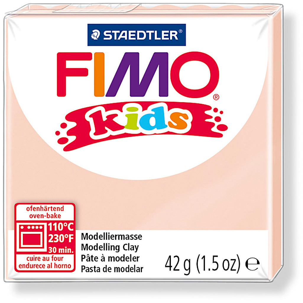 Fimo Ler Kids 42 gram - lys hudfarvet