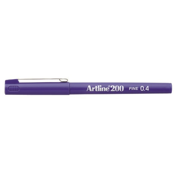 12 stk. Fineliner - Artline 200 Fine 0.4 - Blå