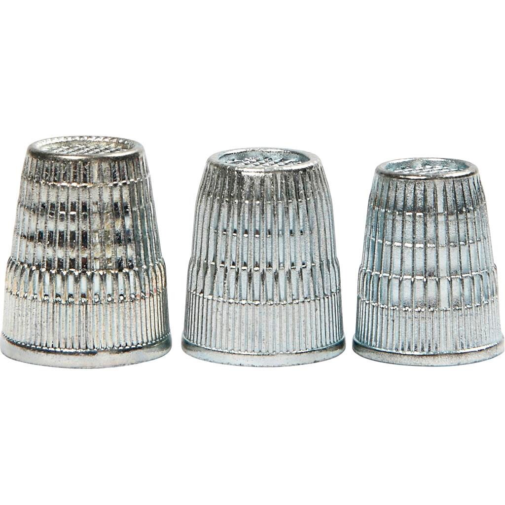 Fingerbøl 15+16+17 mm assorteret | 3 stk.