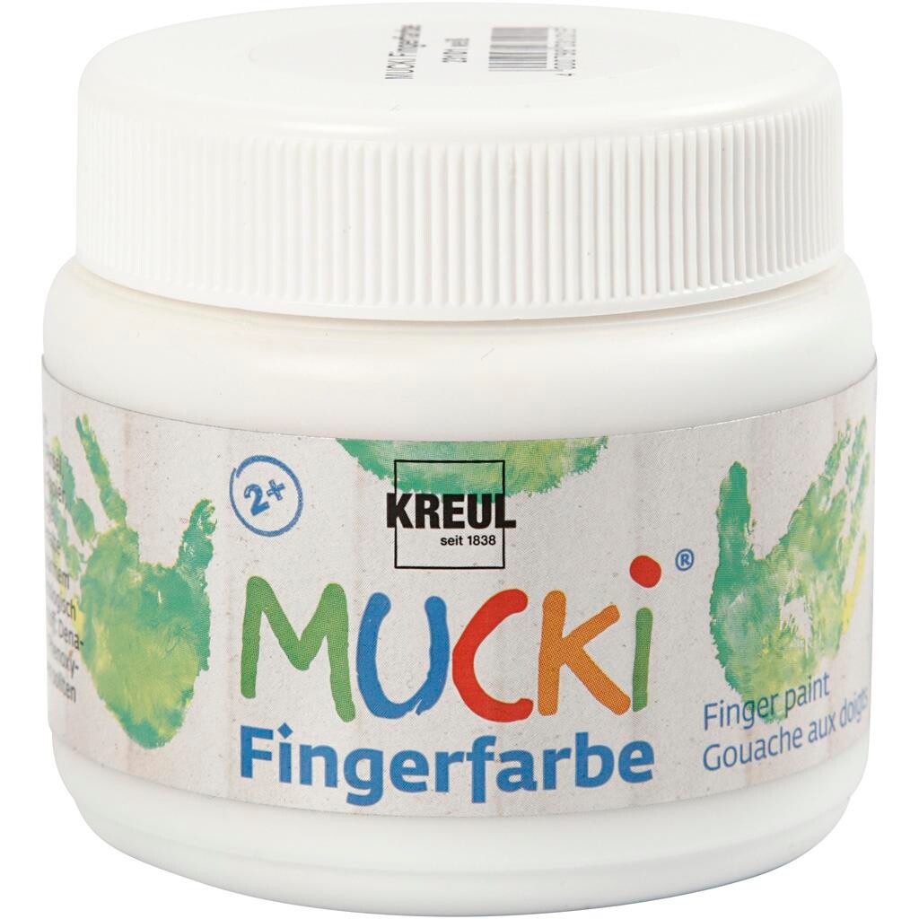 Fingermaling, hvid, 150ml