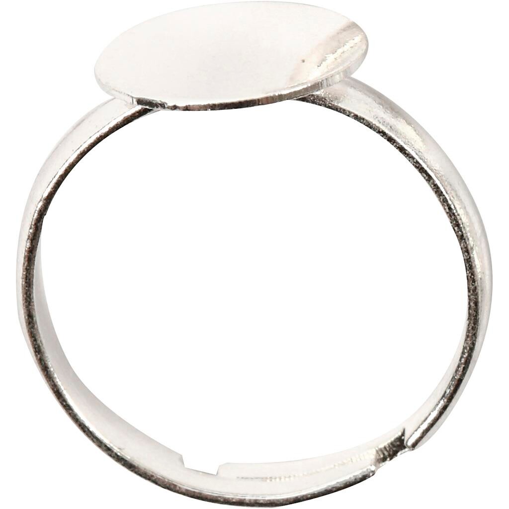 Fingerring, forsølvet, FS, 3stk.