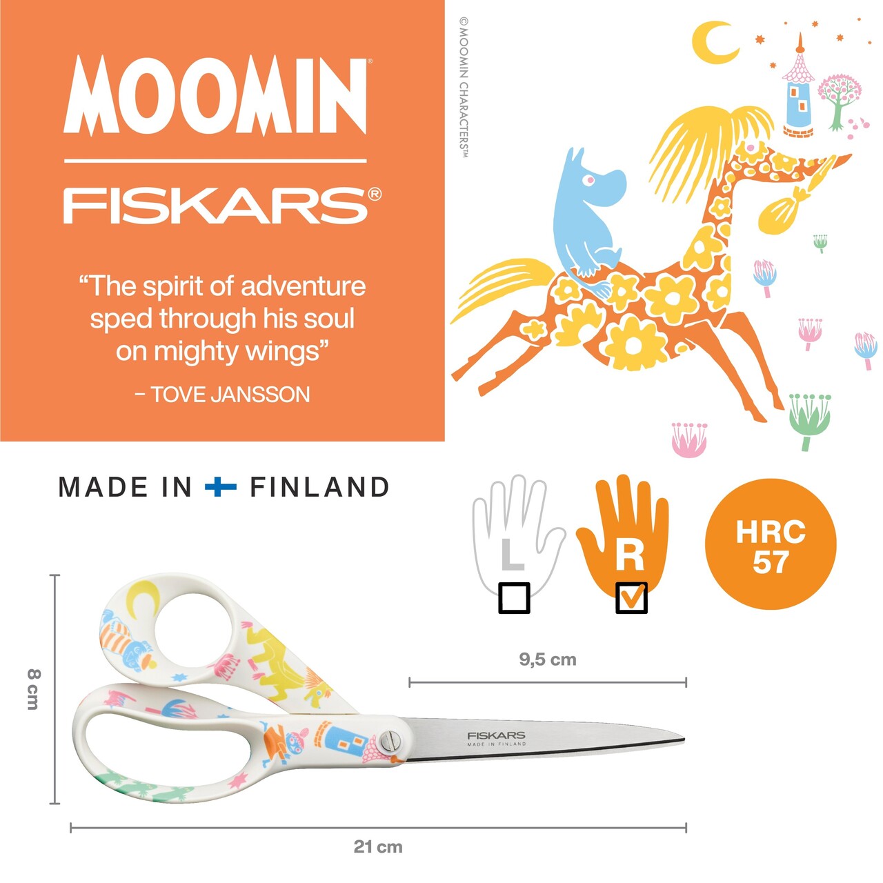 Fiskars Moomin universal saks 21cm Play