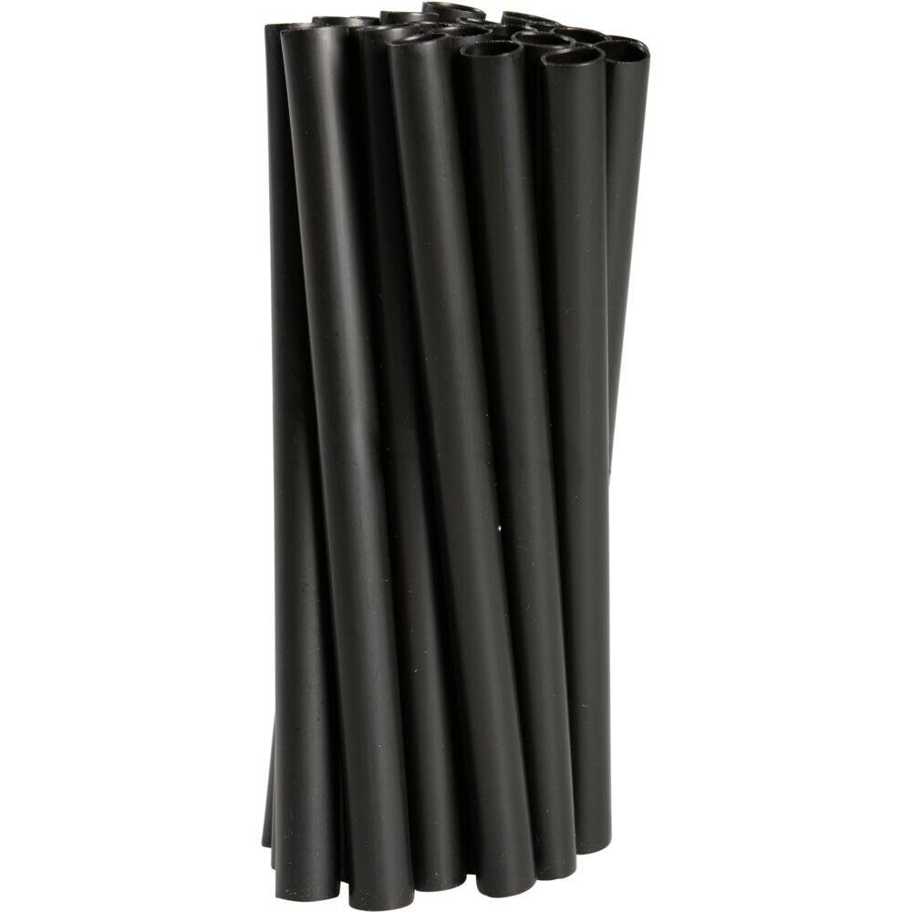 Flergangssugerør – ABENA Gastro – 12 cm – Ø8 mm – sort – PP – 2500 stk